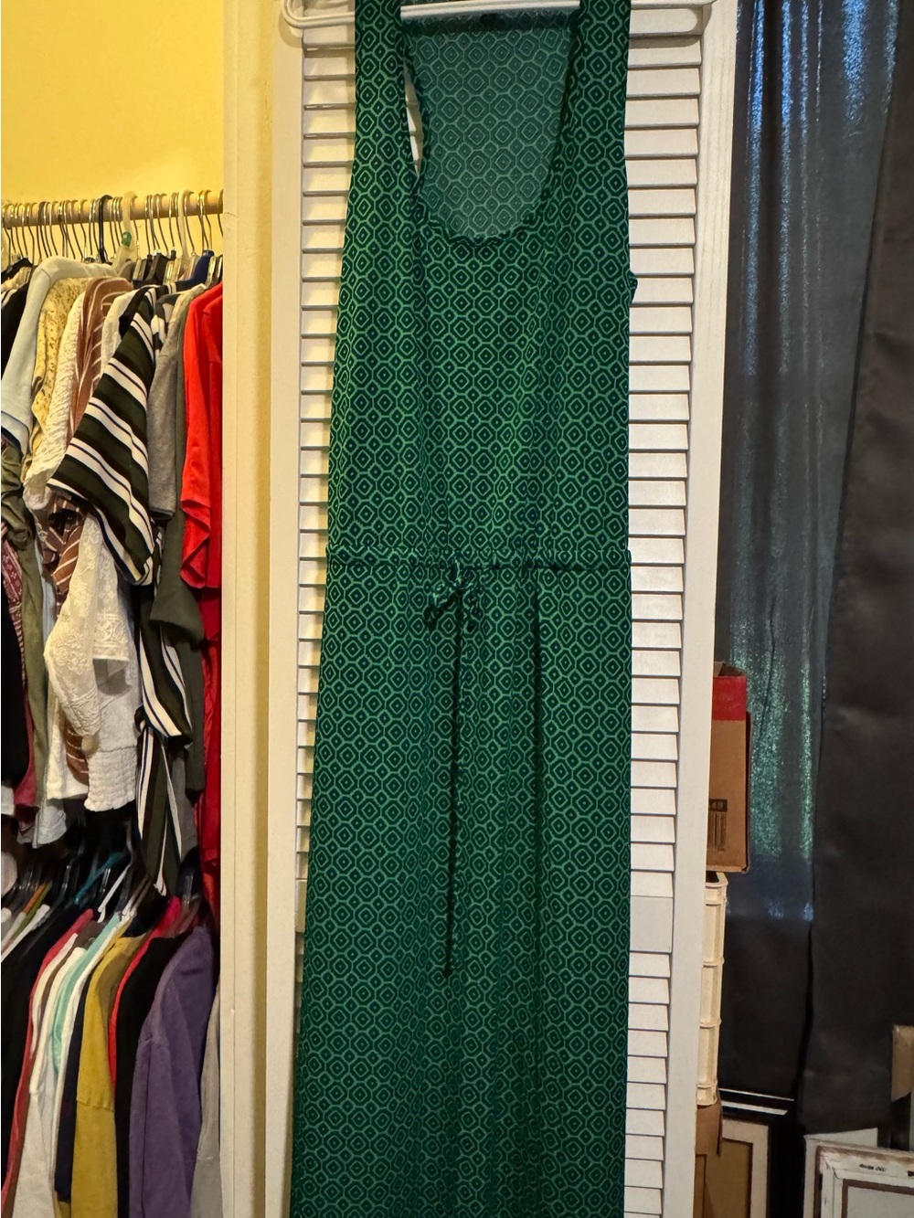 Banana Republic Green Geometric Maxi Dress